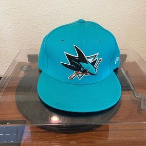 New era San Jose sharks sharks hat. Like new  7 3/8